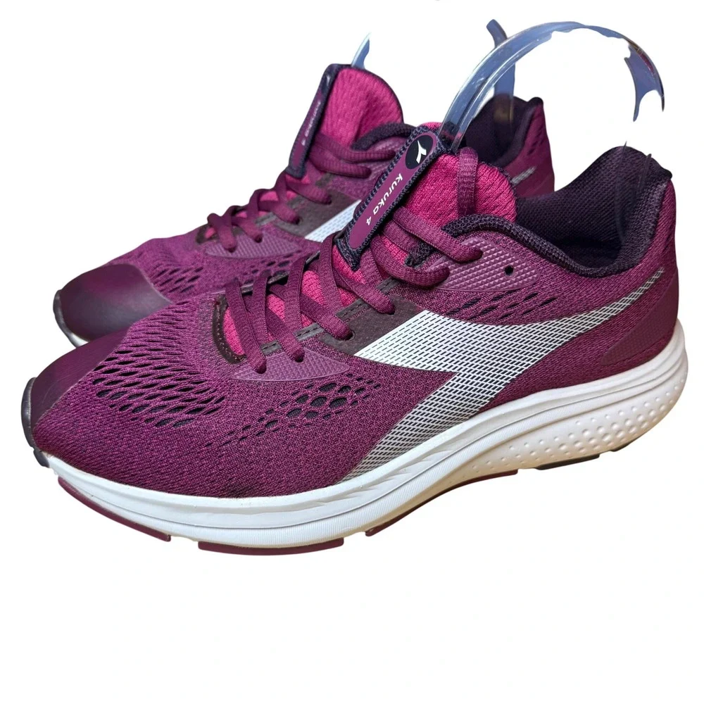 Diadora Kuruka 4 Womens Running Shoes Plum Magenta White Sneakers 101.174884‎ 8
